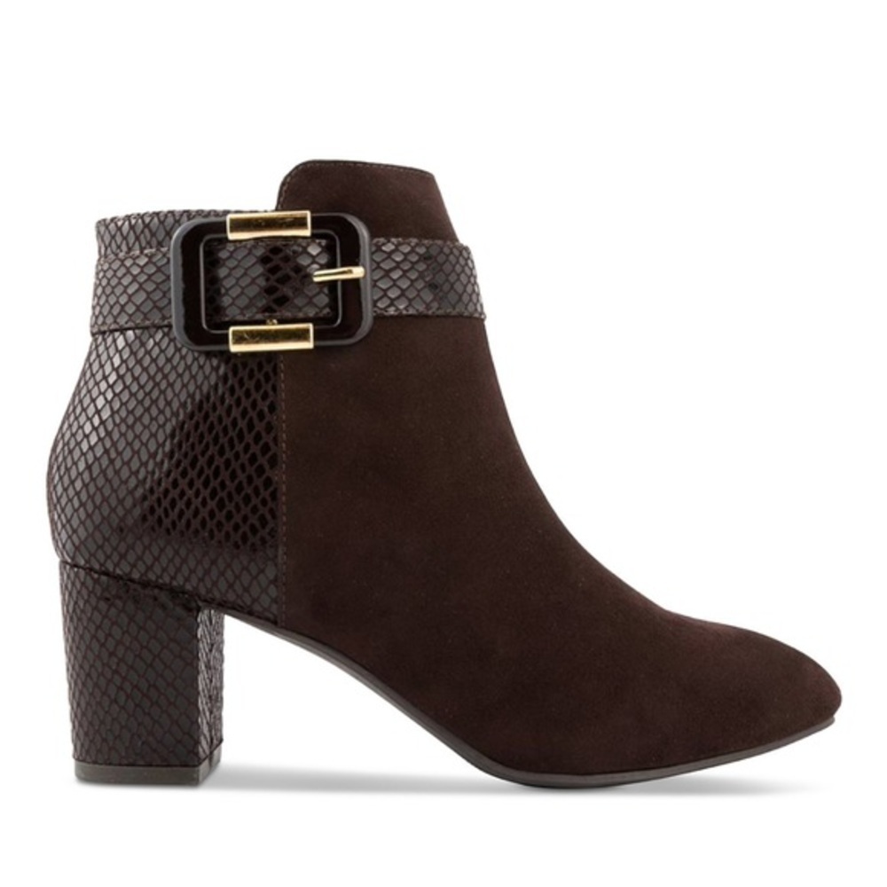 Karen Scott Ivyy Mixed-Media Booties, Created for Macy's brown size 9W